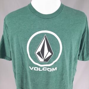 Volcom Stone Green T-Shirt Men's 2XL Short Sleeves Spell Out Logo XXL Skater